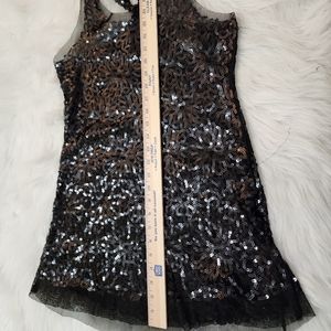 Black sequin top